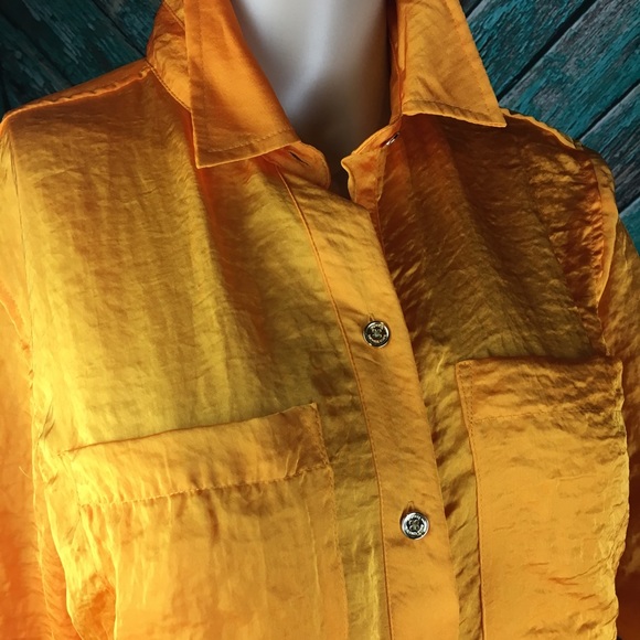 Michael Kors Bright Orange Blouse - Picture 7 of 8
